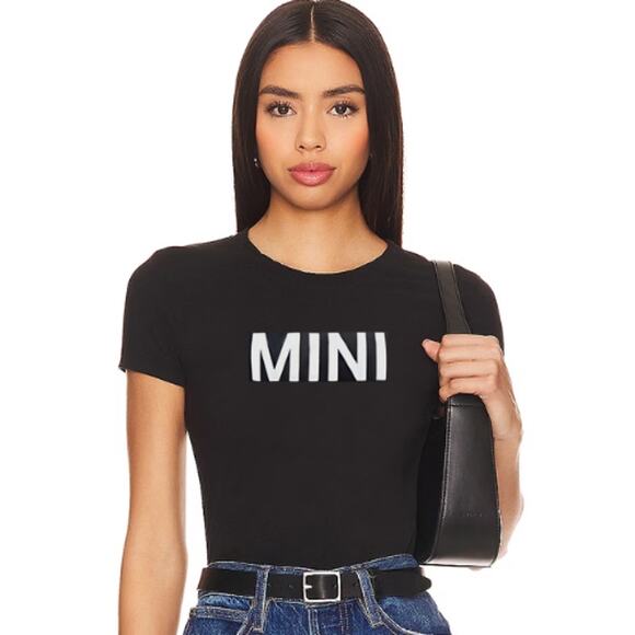 MINI COOPER Black Babydoll T Shirt Size Medium - Picture 1 of 3